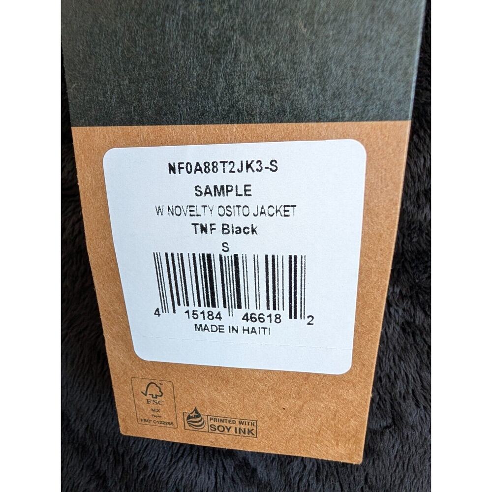 The North Face Novelty Osito Jacket Women Small Black Fleece Relaxed Fit 1/4 Zip - Picture 5 of 5